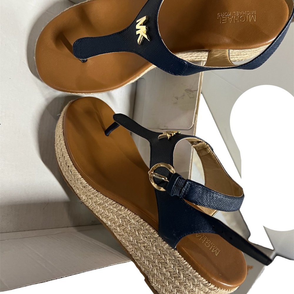 Michael Kors Woman's Leather Espadrille Blue - Picture 2 of 3
